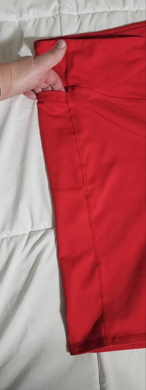 Torrid Cherry Red Athletic Shorts W/ Pockets - Picture 3 of 4